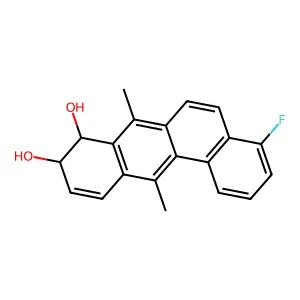 4-Fluoro-7,12-dimethyl-8,9-dihydrotetraphene-8,9-diol structure