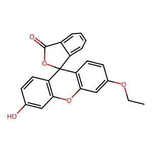 Spiro(isobenzofuran-1(3H),9'-(9H)xanthen)-3-one, 3'-ethoxy-6'-hydroxy- structure