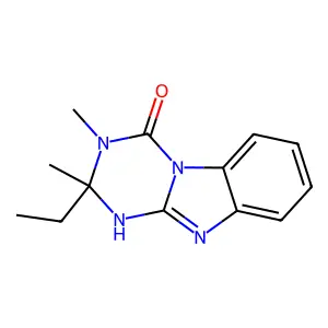1,3,5-Triazino(1,2-a)benzimidazol-4(1H)-one, 2-ethyl-2,3-dihydro-2,3-dimethyl- structure