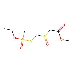 3-Oxa-5,7-dithia-4-phosphanonan-9-oic acid, 4-methyl-, methyl ester,4,7-dioxide structure