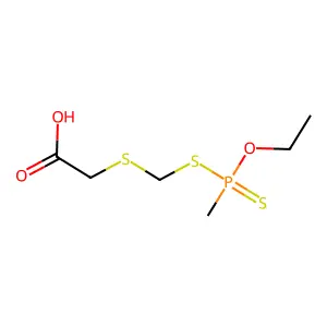 3-Oxa-5,7-dithia-4-phosphanonan-9-oic acid, 4-methyl-, 4-sulfide structure