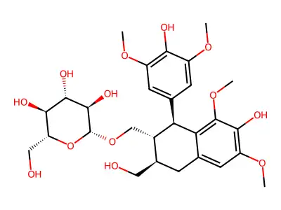 Lyoniresinol-3-O-glucopyranoside structure