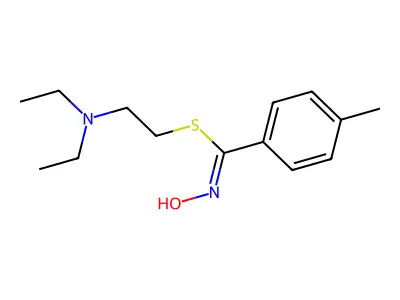 2-(diethylamino)ethyl N-hydroxy-4-methylbenzenecarboximidothioate structure
