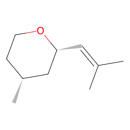 Rose oxide, cis-(-)- structure