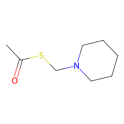 S-[(Piperidin-1-yl)methyl] ethanethioate structure