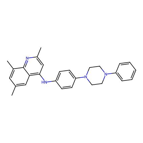 4-Quinolinamine, N-(4-(4-phenyl-1-piperazinyl)phenyl)-2,6,8-trimethyl- structure