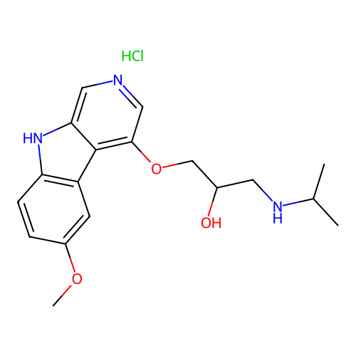 5-(3-Isopropylamino-2-hydroxypropoxy)-7-methoxypyrido(3,4-b)indole chlorhydrate [French] structure