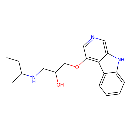 2-Propanol, 1-((1-methylpropyl)amino)-3-(9H-pyrido(3,4-b)indol-4-yloxy)- structure