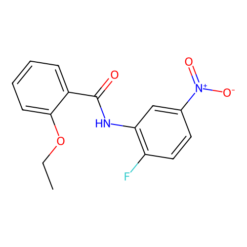 2-ethoxy-N-(2-fluoro-5-nitrophenyl)benzamide structure