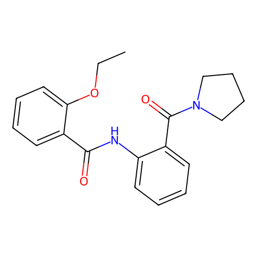 2-ethoxy-N-[2-(pyrrolidine-1-carbonyl)phenyl]benzamide structure