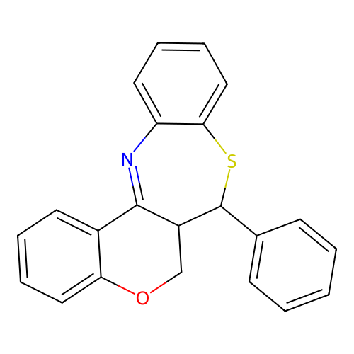 7-phenyl-6a,7-dihydro-6H-chromeno[3,4-c][1,5]benzothiazepine structure
