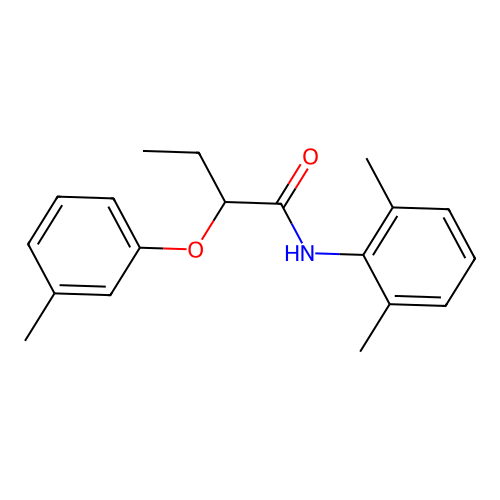 N-(2,6-dimethylphenyl)-2-(3-methylphenoxy)butanamide structure