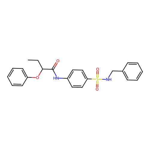 N-{4-[(benzylamino)sulfonyl]phenyl}-2-phenoxybutanamide structure