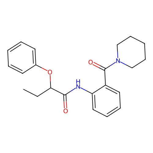 2-phenoxy-N-[2-(piperidine-1-carbonyl)phenyl]butanamide structure