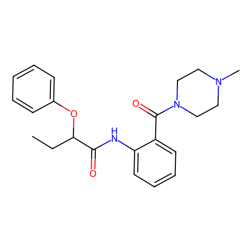 N-[2-(4-methylpiperazine-1-carbonyl)phenyl]-2-phenoxybutanamide structure