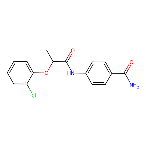 4-[2-(2-Chlorophenoxy)propanoylamino]benzamide structure