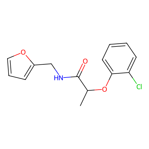 2-(2-chlorophenoxy)-N-(2-furylmethyl)propanamide structure