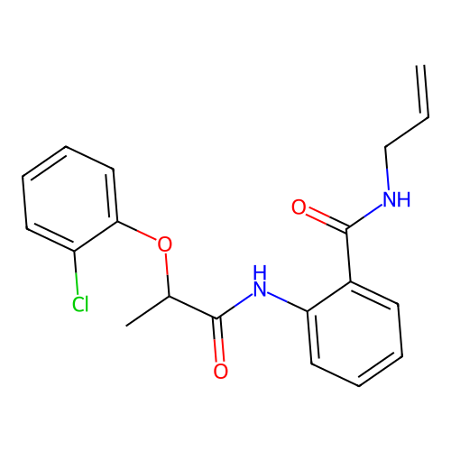 N-allyl-2-{[2-(2-chlorophenoxy)propanoyl]amino}benzamide structure