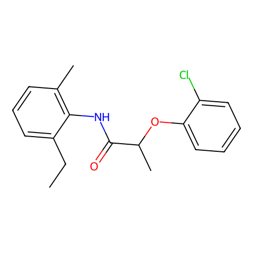 2-(2-chlorophenoxy)-N-(2-ethyl-6-methylphenyl)propanamide structure