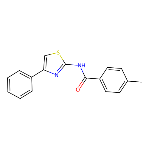 4-Methyl-N-(4-phenyl-2-thiazolyl)benzamide structure