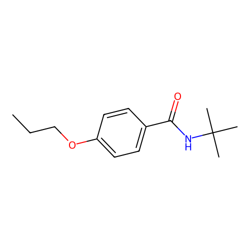 N-tert-butyl-4-propoxybenzamide structure