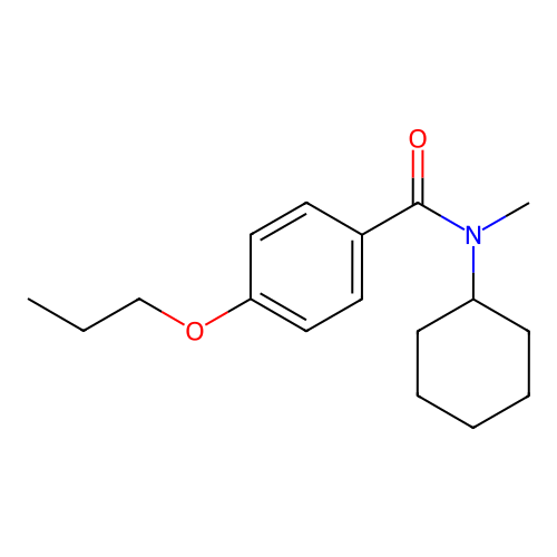 N-cyclohexyl-N-methyl-4-propoxybenzamide structure