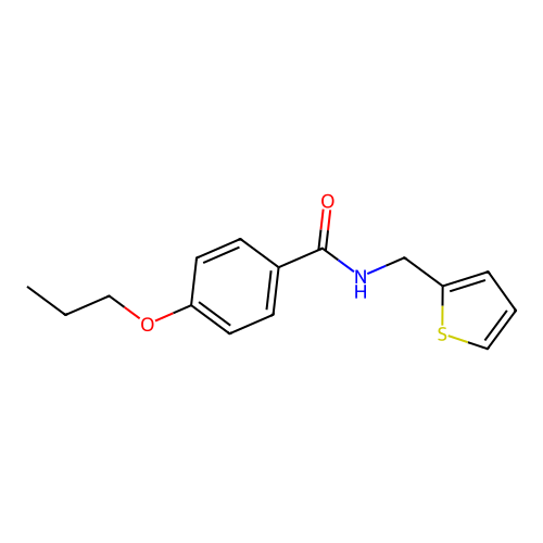 4-propoxy-N-(2-thienylmethyl)benzamide structure