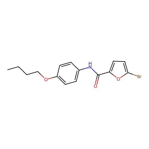 5-bromo-N-(4-butoxyphenyl)furan-2-carboxamide structure