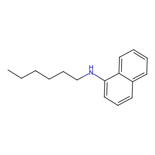 N-hexylnaphthalen-1-amine structure