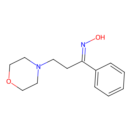 3-Morpholino-1-phenylpropan-1-one oxime structure
