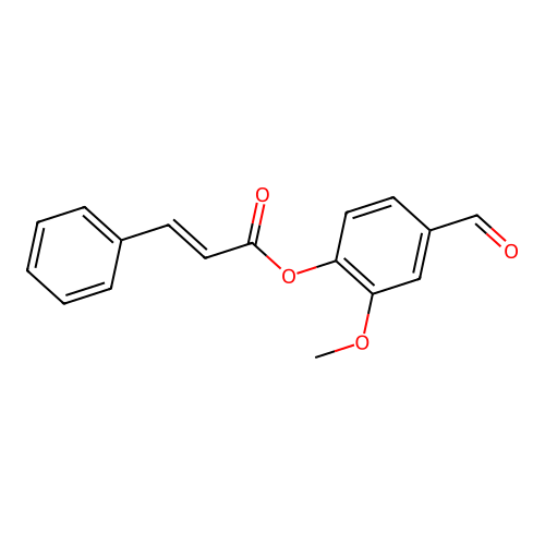 4-Formyl-2-methoxyphenyl cinnamate structure