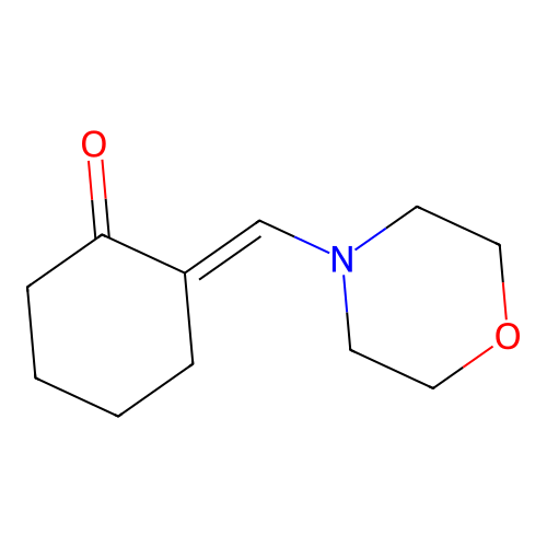 Cyclohexanone, 2-(4-morpholinylmethylene)-, (E)- structure