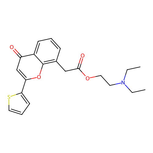 2-(Diethylamino)ethyl 2-(4-oxo-2-thiophen-2-ylchromen-8-yl)acetate structure