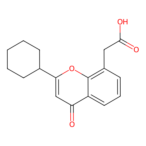 (2-Cyclohexyl-4-oxo-4H-1-benzopyran-8-yl)acetic acid structure