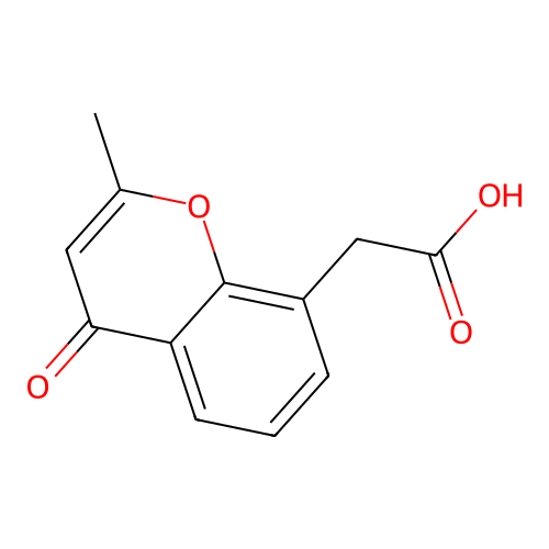 2-(2-Methyl-4-oxochromen-8-yl)acetic acid structure