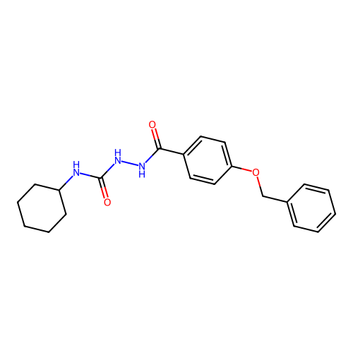 1-Cyclohexyl-3-[(4-phenylmethoxybenzoyl)amino]urea structure