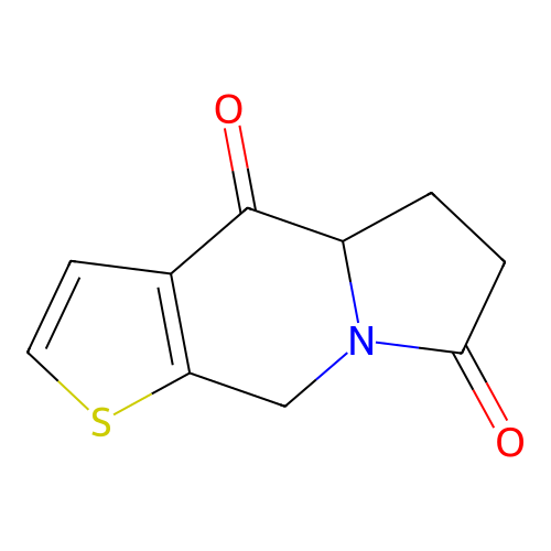 5,6-dihydrothieno[2,3-f]indolizine-4,7(4aH,9H)-dione structure