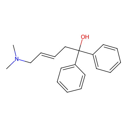 (E)-5-(dimethylamino)-1,1-diphenylpent-3-en-1-ol structure