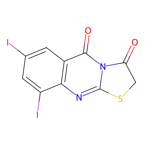 7,9-Diiodo-[1,3]thiazolo[2,3-b]quinazoline-3,5-dione structure