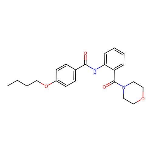 4-butoxy-N-[2-(morpholine-4-carbonyl)phenyl]benzamide structure
