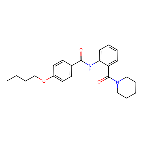 4-butoxy-N-[2-(piperidine-1-carbonyl)phenyl]benzamide structure