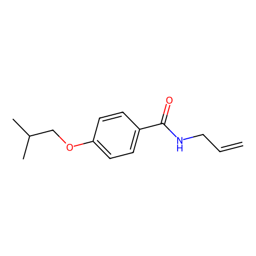 4-(2-methylpropoxy)-N-prop-2-enylbenzamide structure