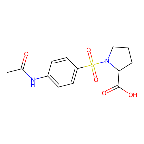 1-{[4-(Acetylamino)phenyl]sulfonyl}pyrrolidine-2-carboxylic acid structure