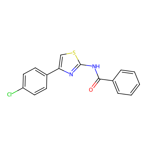 N-[4-(4-chlorophenyl)-1,3-thiazol-2-yl]benzamide structure