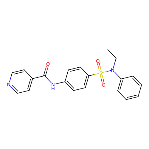 N-[4-[ethyl(phenyl)sulfamoyl]phenyl]pyridine-4-carboxamide structure