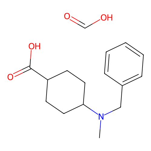 4-[Benzyl(methyl)amino]cyclohexane-1-carboxylic acid;formic acid structure