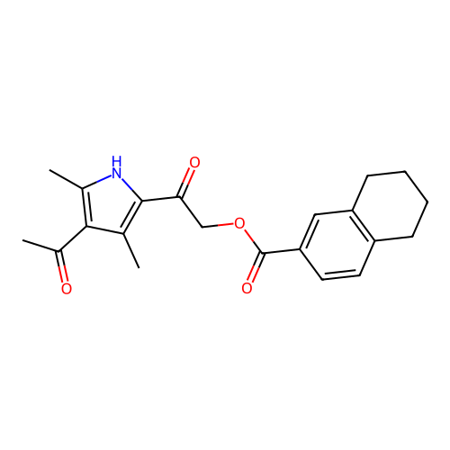 2-(4-Acetyl-3,5-dimethyl-1H-pyrrol-2-yl)-2-oxoethyl 5,6,7,8-tetrahydro-2-naphthalenecarboxylate structure