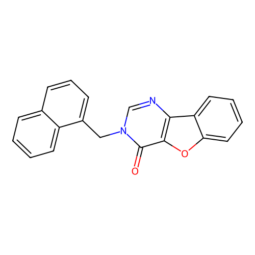 3-(naphthalen-1-ylmethyl)benzofuro[3,2-d]pyrimidin-4(3H)-one structure