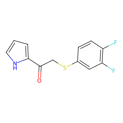 2-((3,4-Difluorophenyl)thio)-1-(1h-pyrrol-2-yl)ethan-1-one structure