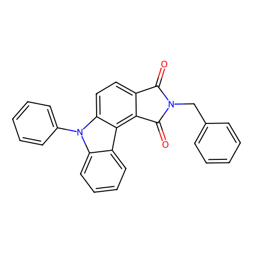 2-Benzyl-6-phenyl-pyrrolo[3,4-c]carbazole-1,3-dione structure